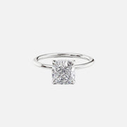 The Solitaire Harmony Cushion Moissanite Ring - KNT - Engagement Rings, Wedding Bands & Fine Jewelry