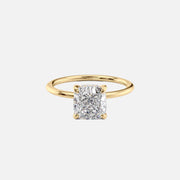 The Solitaire Harmony Cushion Moissanite Ring - KNT - Engagement Rings, Wedding Bands & Fine Jewelry