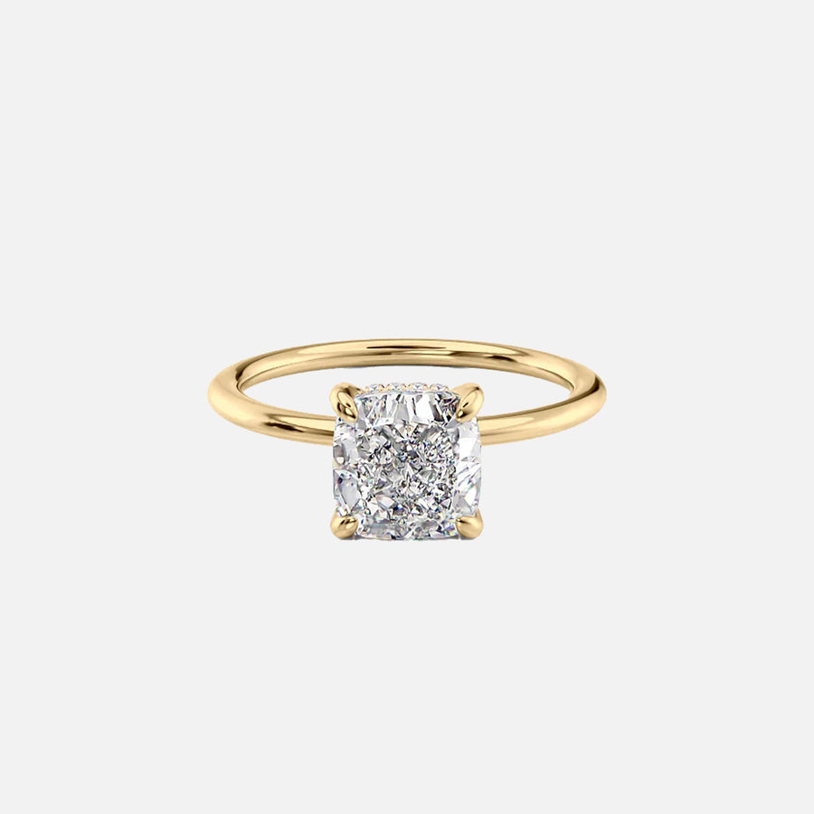 The Solitaire Harmony Cushion Moissanite Ring - KNT - Engagement Rings, Wedding Bands & Fine Jewelry
