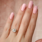 The Solitaire Harmony Cushion Moissanite Ring - KNT - Engagement Rings, Wedding Bands & Fine Jewelry