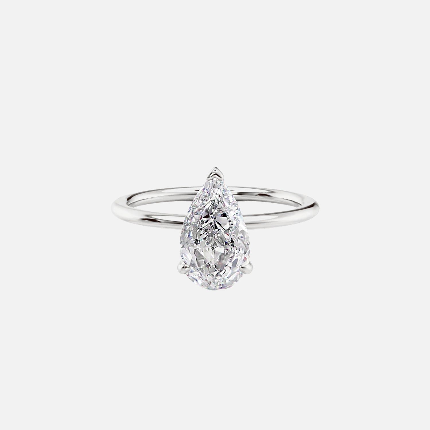 The Solitaire Harmony Pear Moissanite Ring - KNT - Engagement Rings, Wedding Bands & Fine Jewelry
