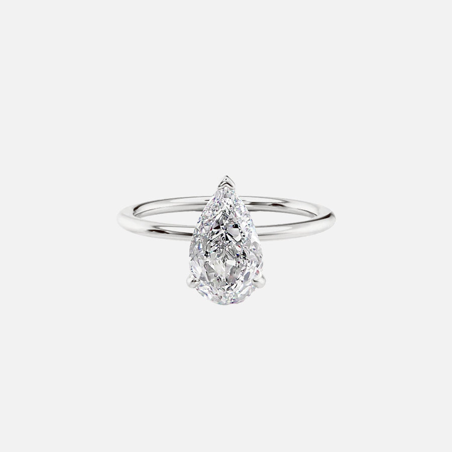 The Solitaire Harmony Pear Moissanite Ring - KNT - Engagement Rings, Wedding Bands & Fine Jewelry