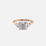  The Solitaire Hearts Liv Cushion Moissanite Ring 18k Rose Gold 001