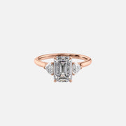  The Solitaire Hearts Liv Emerald Moissanite Ring 14k Rose Gold 001