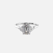  The Solitaire Hearts Liv Emerald Moissanite Ring 18k White Gold 001