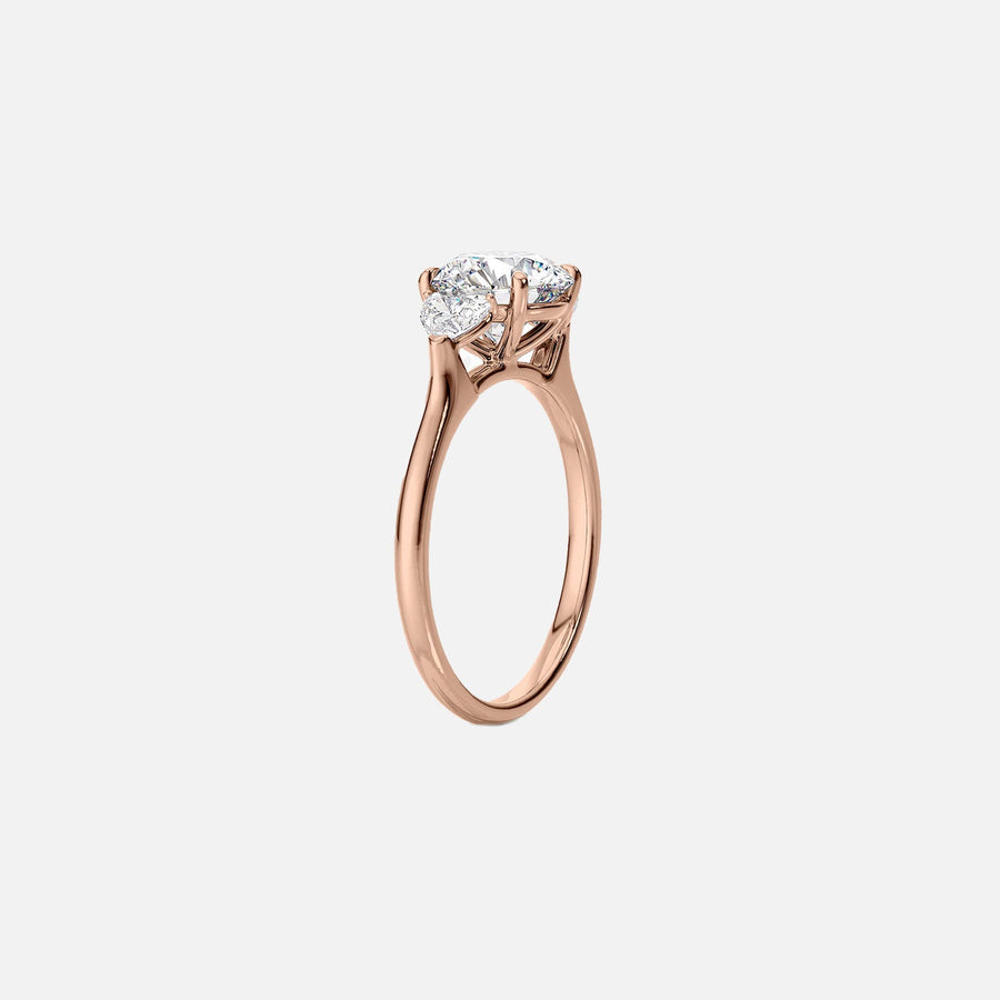 The Solitaire Hearts Liv Oval Moissanite Ring 14k Rose Gold 002