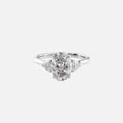  The Solitaire Hearts Liv Oval Moissanite Ring 14k White Gold 001