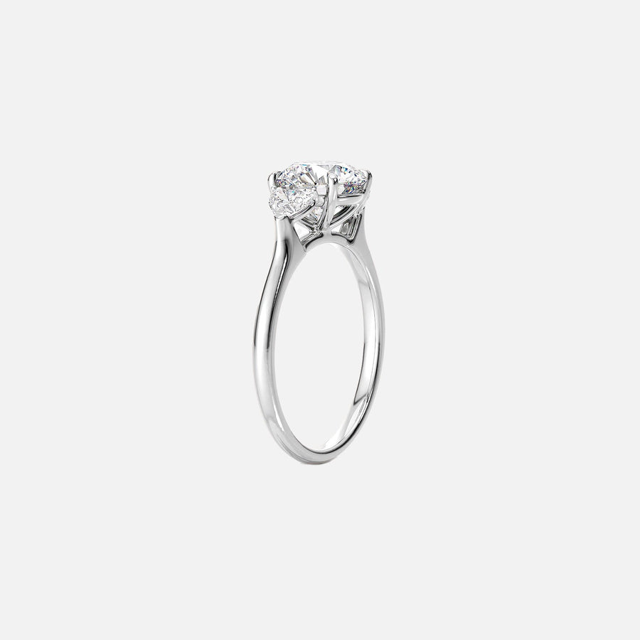  The Solitaire Hearts Liv Oval Moissanite Ring 14k White Gold 002