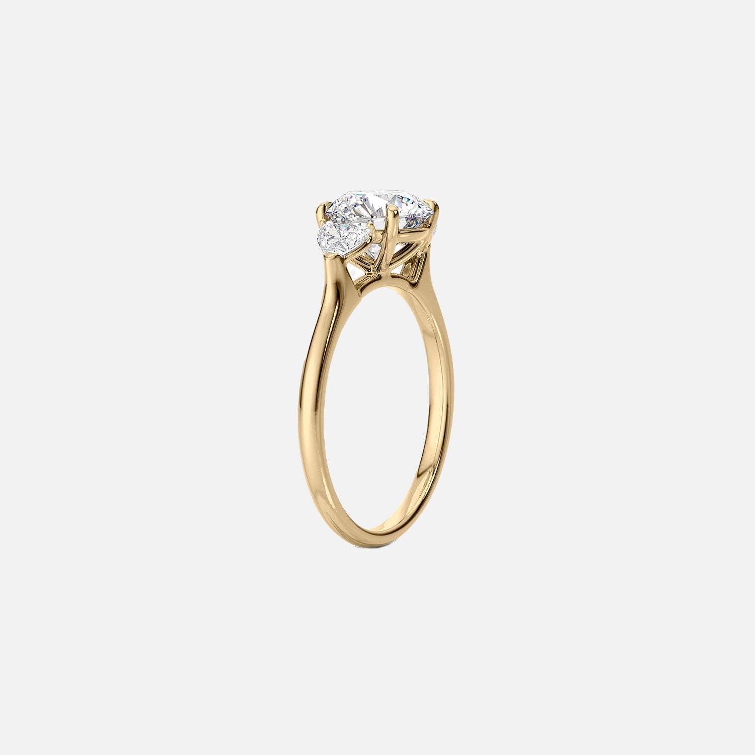  The Solitaire Hearts Liv Oval Moissanite Ring 14k Yellow Gold 002