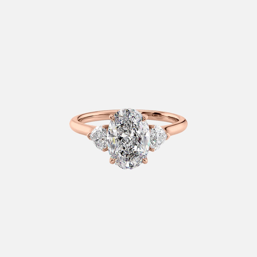  The Solitaire Hearts Liv Oval Moissanite Ring 18k Rose Gold 001