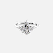  The Solitaire Hearts Liv Pear Moissanite Ring 14k White Gold 001