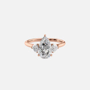  The Solitaire Hearts Liv Pear Moissanite Ring 18k Rose Gold 001