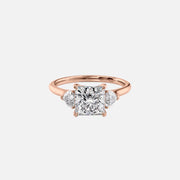  The Solitaire Hearts Liv Princess Moissanite Ring 18k Rose Gold 001