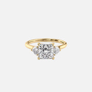  The Solitaire Hearts Liv Princess Moissanite Ring 18k Yellow Gold 001