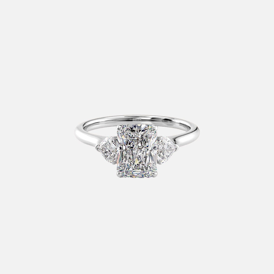  The Solitaire Hearts Liv Radiant Moissanite Ring 14k White Gold 001