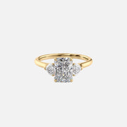 The Solitaire Hearts Liv Radiant Moissanite Ring 14k Yellow Gold 001