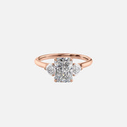 The Solitaire Hearts Liv Radiant Moissanite Ring 18k Rose Gold 001