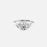  The Solitaire Hearts Liv Round Moissanite Ring 18k White Gold 001