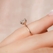  The Solitaire Kamellie Cushion Lab Diamond Ring 14k Rose Gold 004 Final