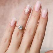  The Solitaire Kamellie Cushion Lab Diamond Ring 18k Rose Gold 003