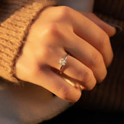  The Solitaire Kamellie Cushion Lab Diamond Ring 18k White Gold 004