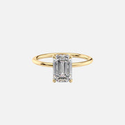  The Solitaire Kamellie Emerald Lab Diamond Ring 18k Yellow Gold 001