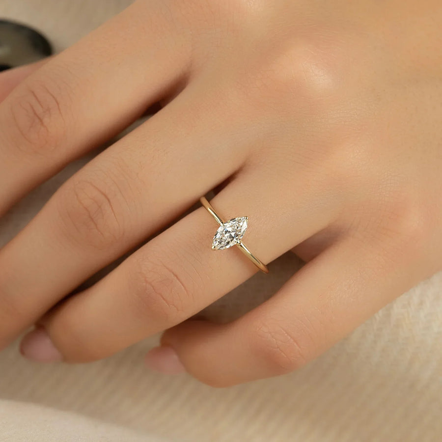  The Solitaire Kamellie Marquise Lab Diamond Ring 14k Yellow Gold 004 Final