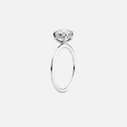  The Solitaire Kamellie Oval Lab Diamond Ring 14k White Gold 002