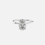  The Solitaire Kamellie Oval Lab Diamond Ring 18k White Gold 001