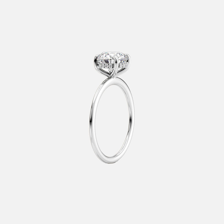  The Solitaire Kamellie Oval Lab Diamond Ring 18k White Gold 002