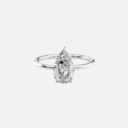  The Solitaire Kamellie Pear Lab Diamond Ring 18k White Gold 001