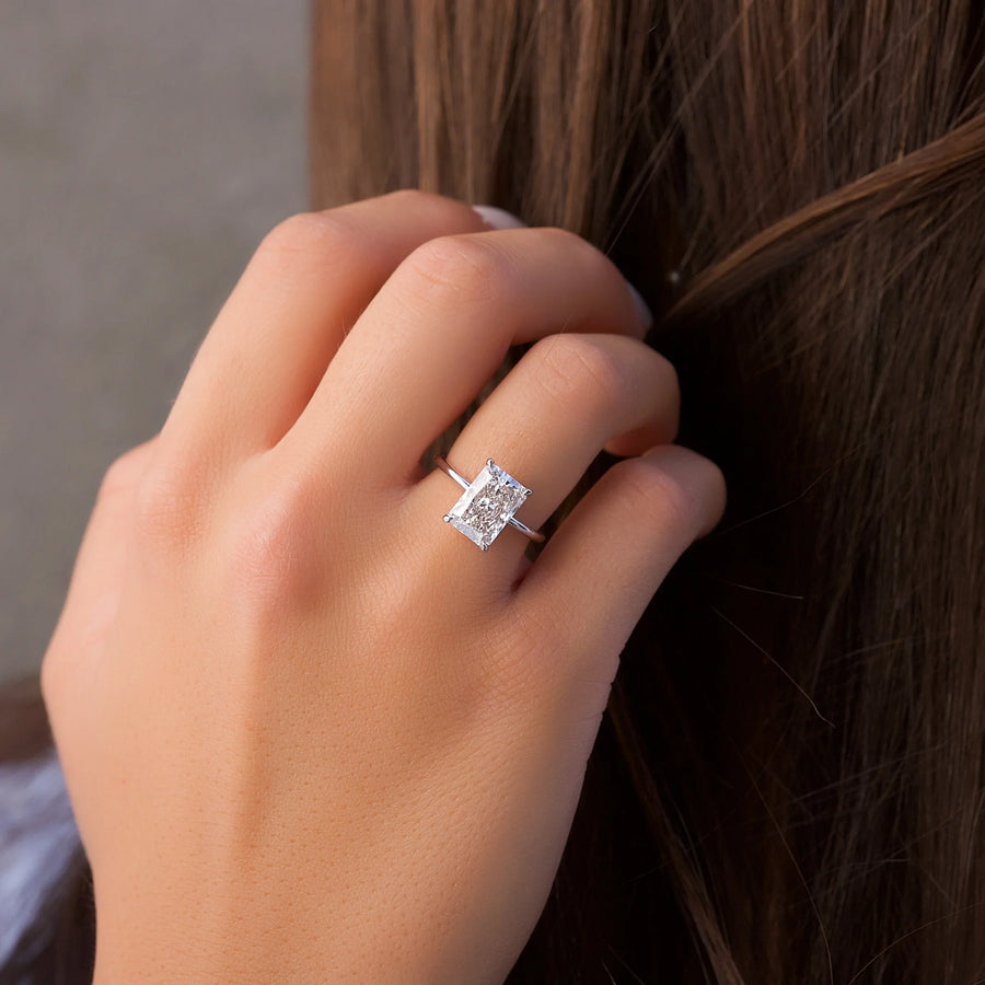The Solitaire Kamellie Radiant Lab Diamond Ring KNT Jewelry