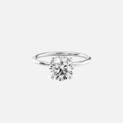  The Solitaire Kamellie Round Lab Diamond Ring 14k White Gold 001