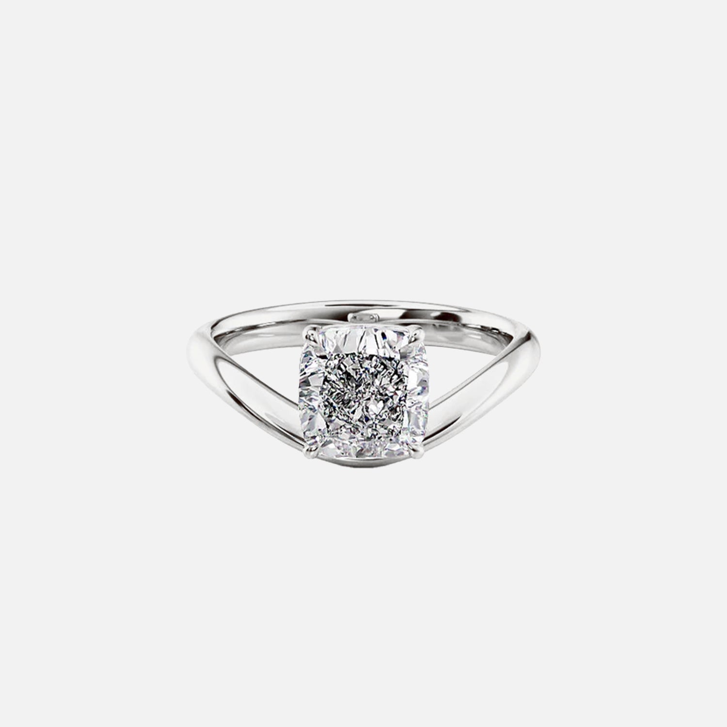 The Solitaire Karen Cushion Moissanite Ring - KNT - Engagement Rings, Wedding Bands & Fine Jewelry