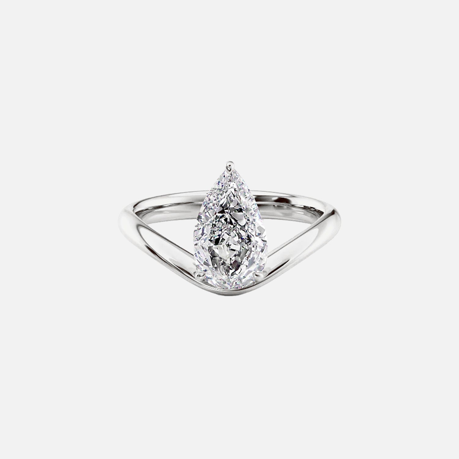 The Solitaire Karen Pear Moissanite Ring - KNT - Engagement Rings, Wedding Bands & Fine Jewelry