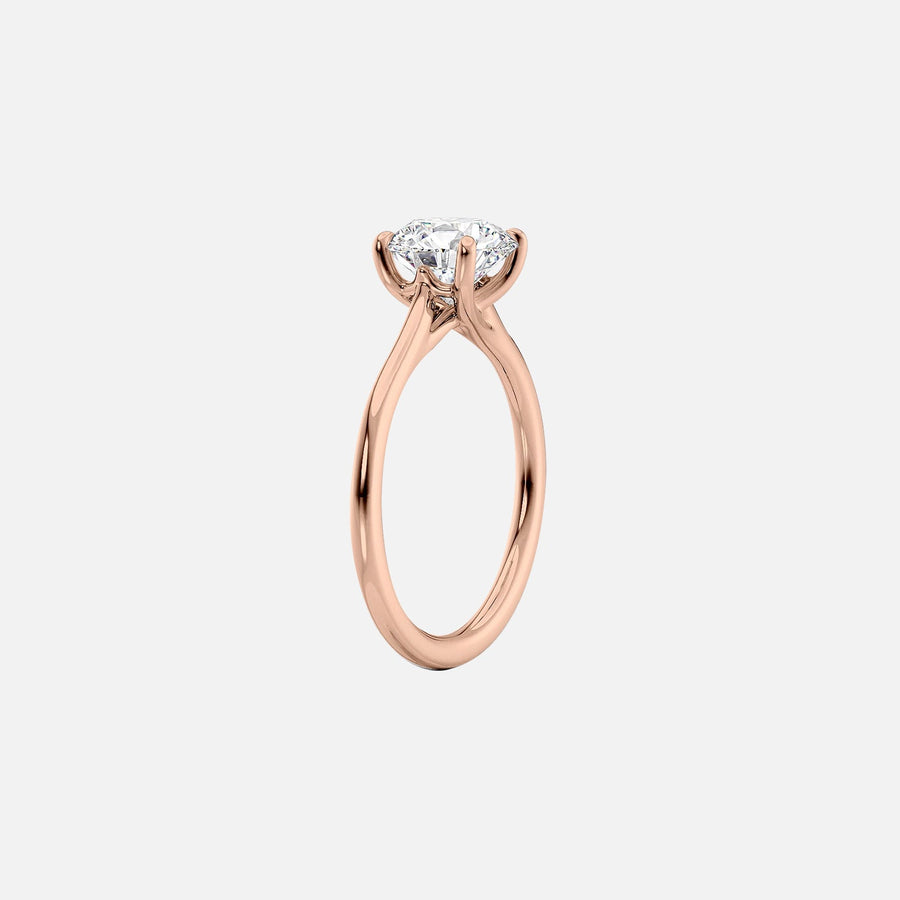  The Solitaire Lexie Cushion Lab Diamond Ring 18k Rose Gold 002