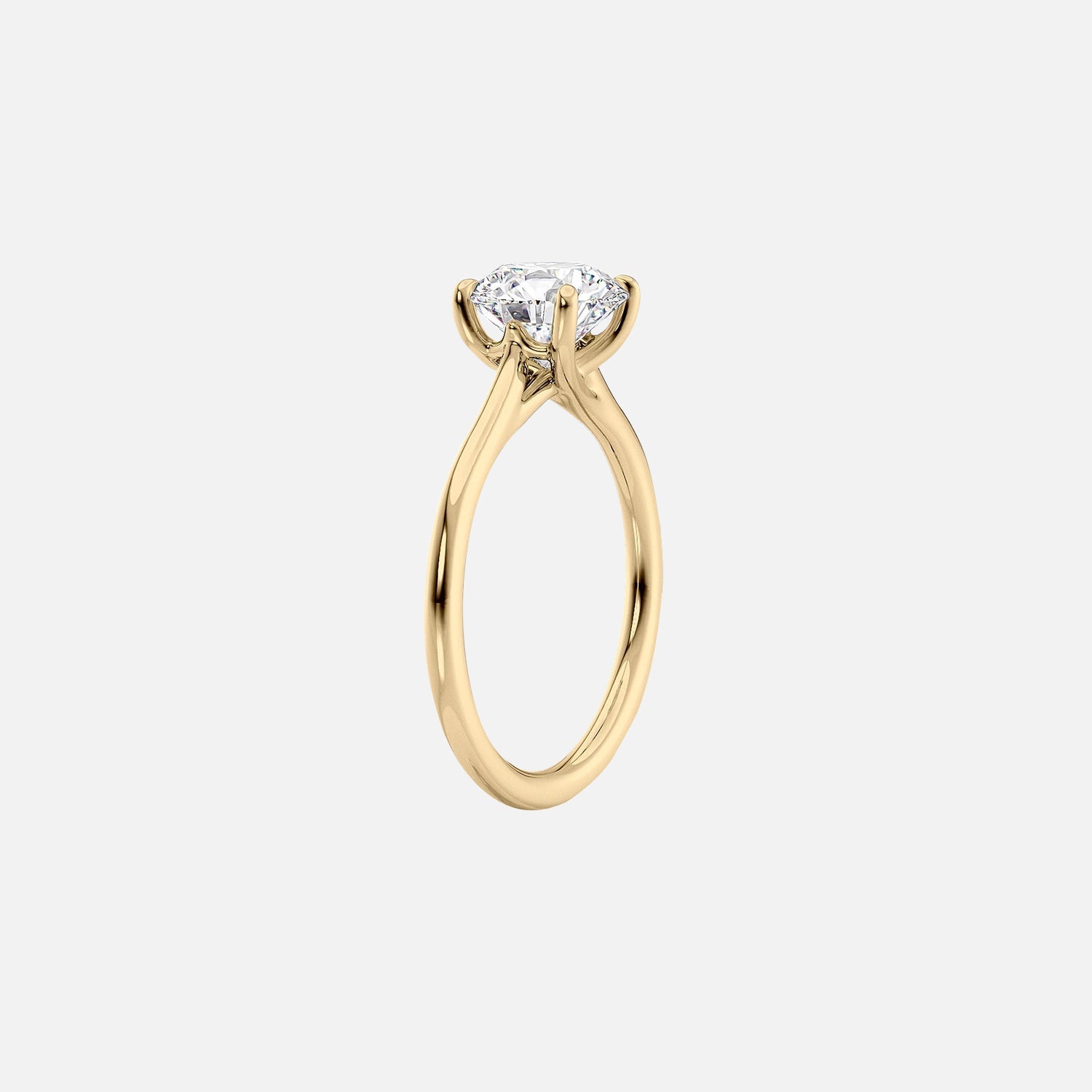  The Solitaire Lexie Cushion Moissanite Ring 14k Yellow Gold 002