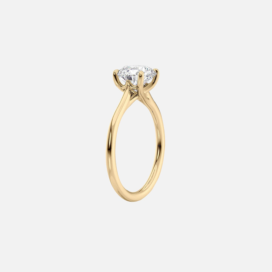  The Solitaire Lexie Cushion Moissanite Ring 18k Yellow Gold 002