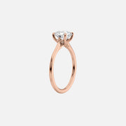  The Solitaire Lexie Emerald Lab Diamond Ring 14k Rose Gold 002