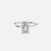  The Solitaire Lexie Emerald Lab Diamond Ring 18k White Gold 001