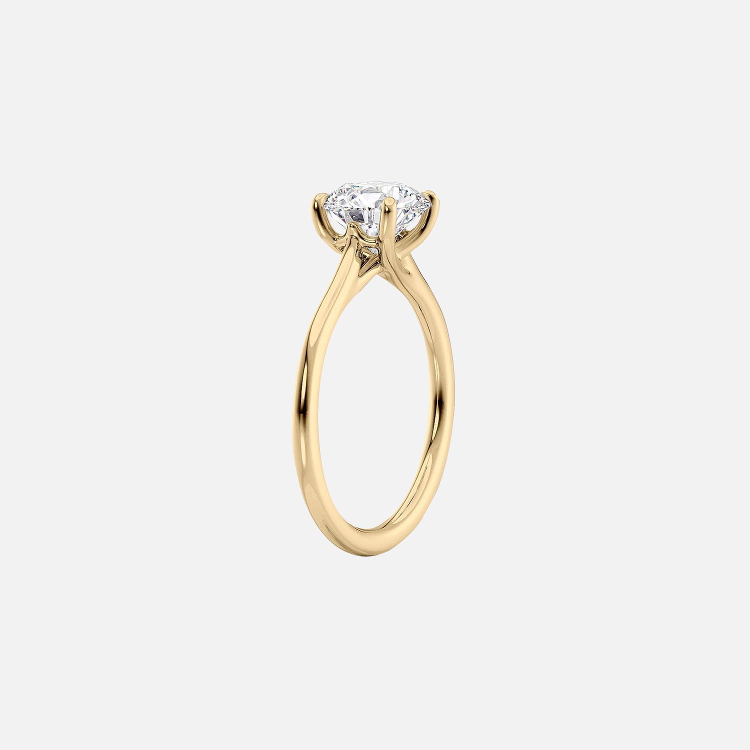  The Solitaire Lexie Emerald Moissanite Ring 14k Yellow Gold 002