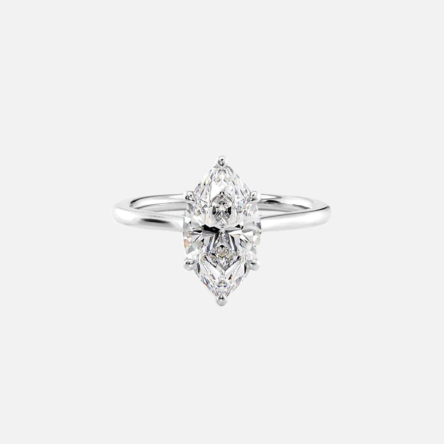  The Solitaire Lexie Marquise Lab Diamond Ring 18k White Gold 001