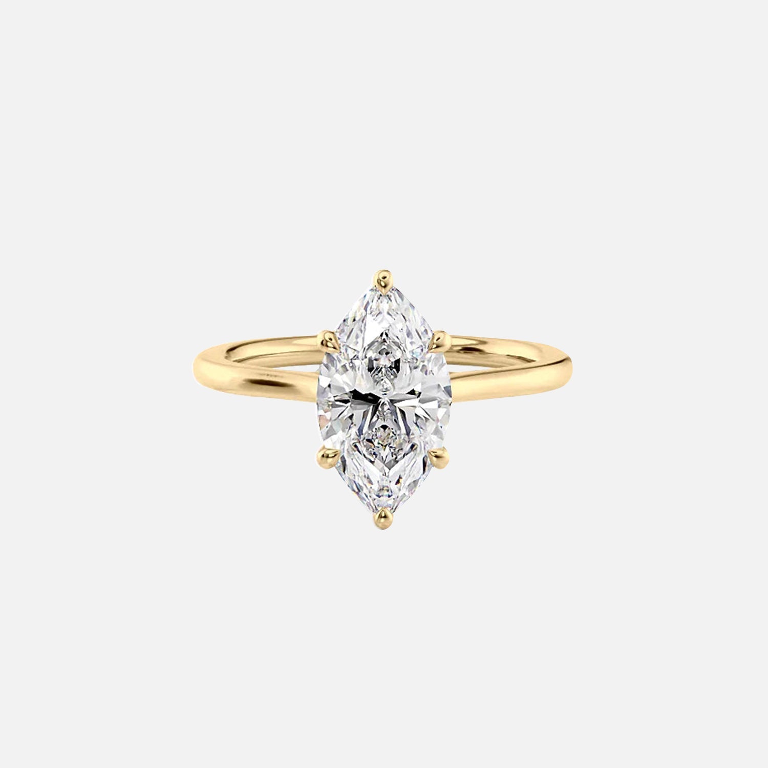 The Solitaire Lexie Marquise Moissanite Ring 14k Yellow Gold 001