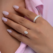  The Solitaire Lexie Oval Lab Diamond Ring 14k Rose Gold 003