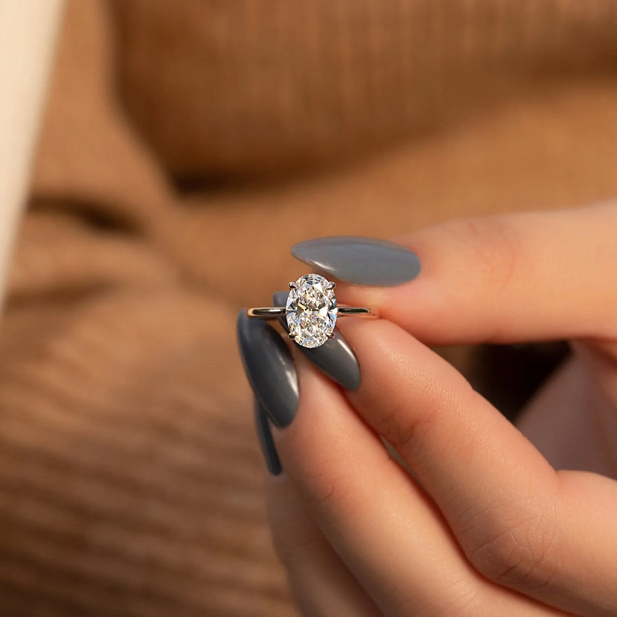  The Solitaire Lexie Oval Lab Diamond Ring 14k Rose Gold 005 Final