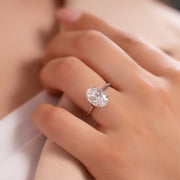  The Solitaire Lexie Oval Lab Diamond Ring 14k White Gold 003