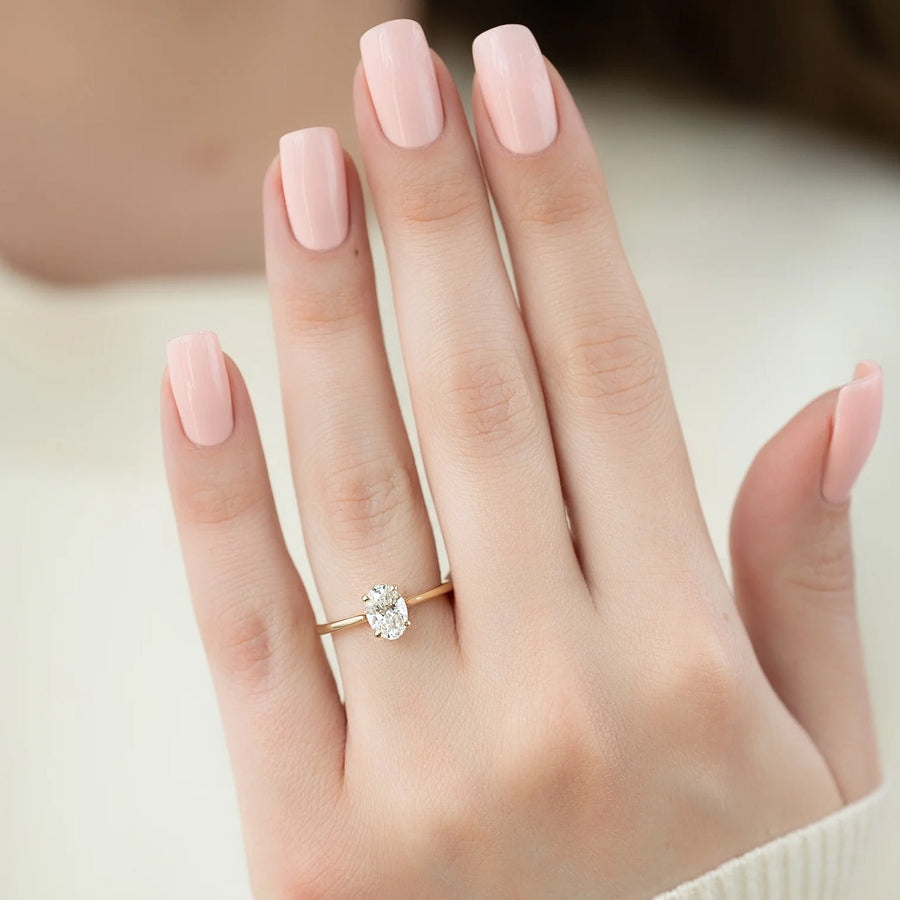  The Solitaire Lexie Oval Lab Diamond Ring 14k Yellow Gold 005 Final