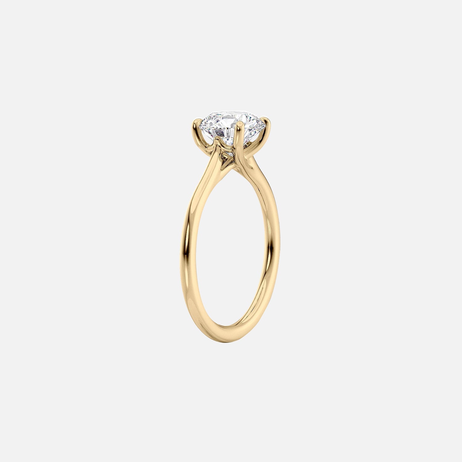  The Solitaire Lexie Oval Moissanite Ring 14k Yellow Gold 002