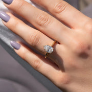  The Solitaire Lexie Pear Lab Diamond Ring 18k Yellow Gold 003