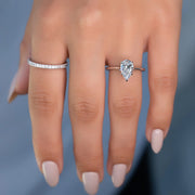  The Solitaire Lexie Pear Moissanite Ring 18k White Gold 003